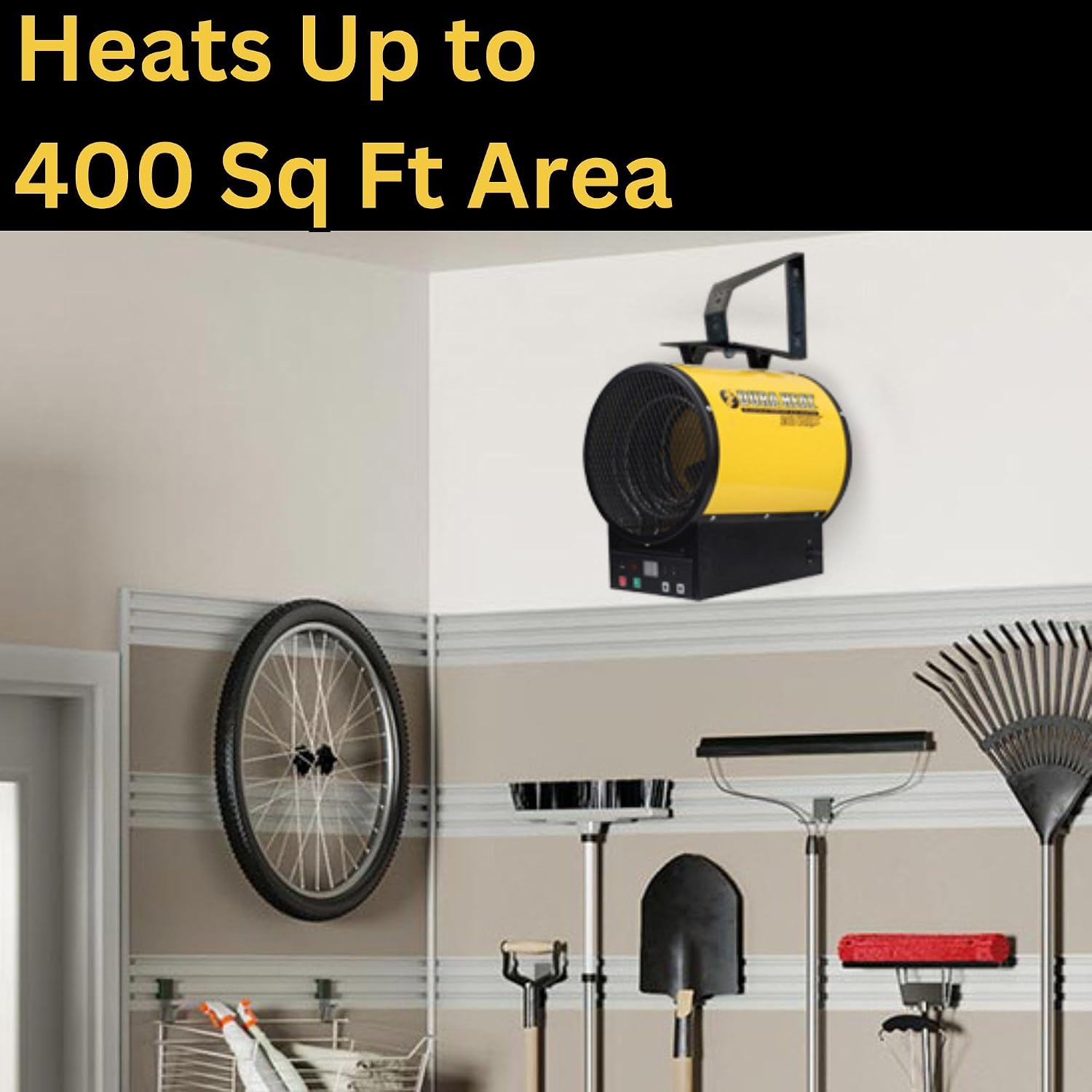 EUH4000R Electric Forced Air Heater with Remote Control 12,800 Btu | 6-20P Plug, Electric Industrial Garage Heater