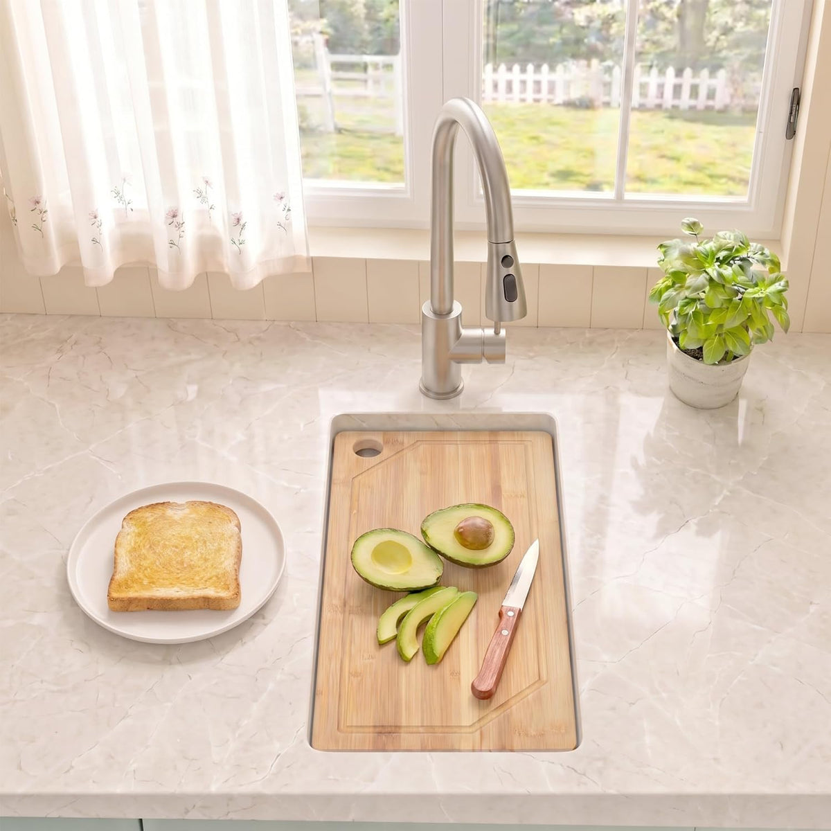 Small Bar Sink 9.5“ X 18”,Undermount Wet Bar Sink with Workstation