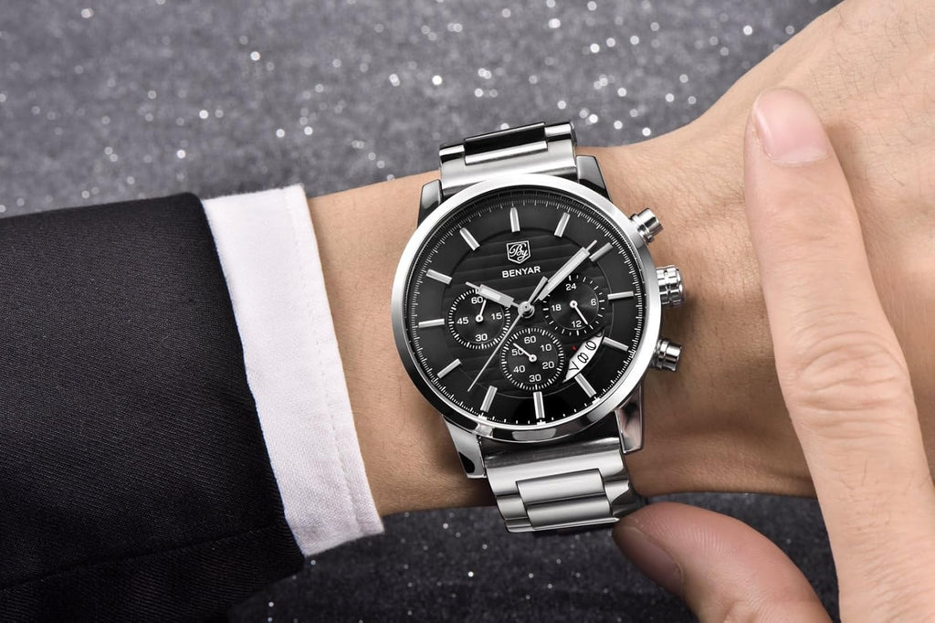 Mens Watches Analog Quartz Chronograph Waterproof Watch for Men | Fashion Business Work Casual Sport Wrist Watches