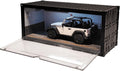 Display Case with LED Light for 1/18 Scale Model Car | Shipping Container Style Garage Diorama Show Case - Concrete