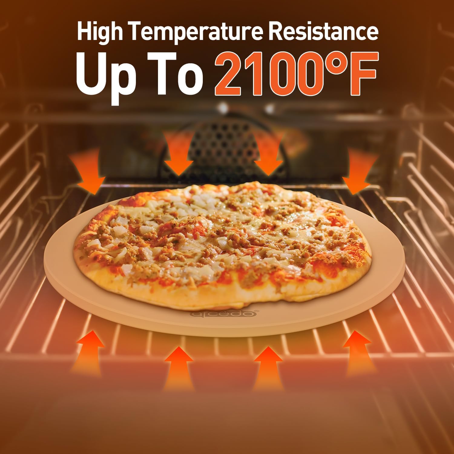 Pizza Stone 16 Inch, Round Baking Stone for Bread Thermal Shock Resistant BBQ Grilling Pizza Pan Cordierite Cooking