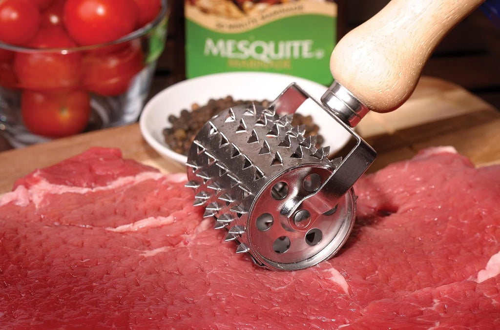 Style Asia Jim Beam JB0150 Rolling Vintage Style Meat Tenderizer, Silver