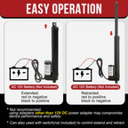 MYFULLY 12V Linear Actuator 8"/200MM Stroke with Mounting Brackets