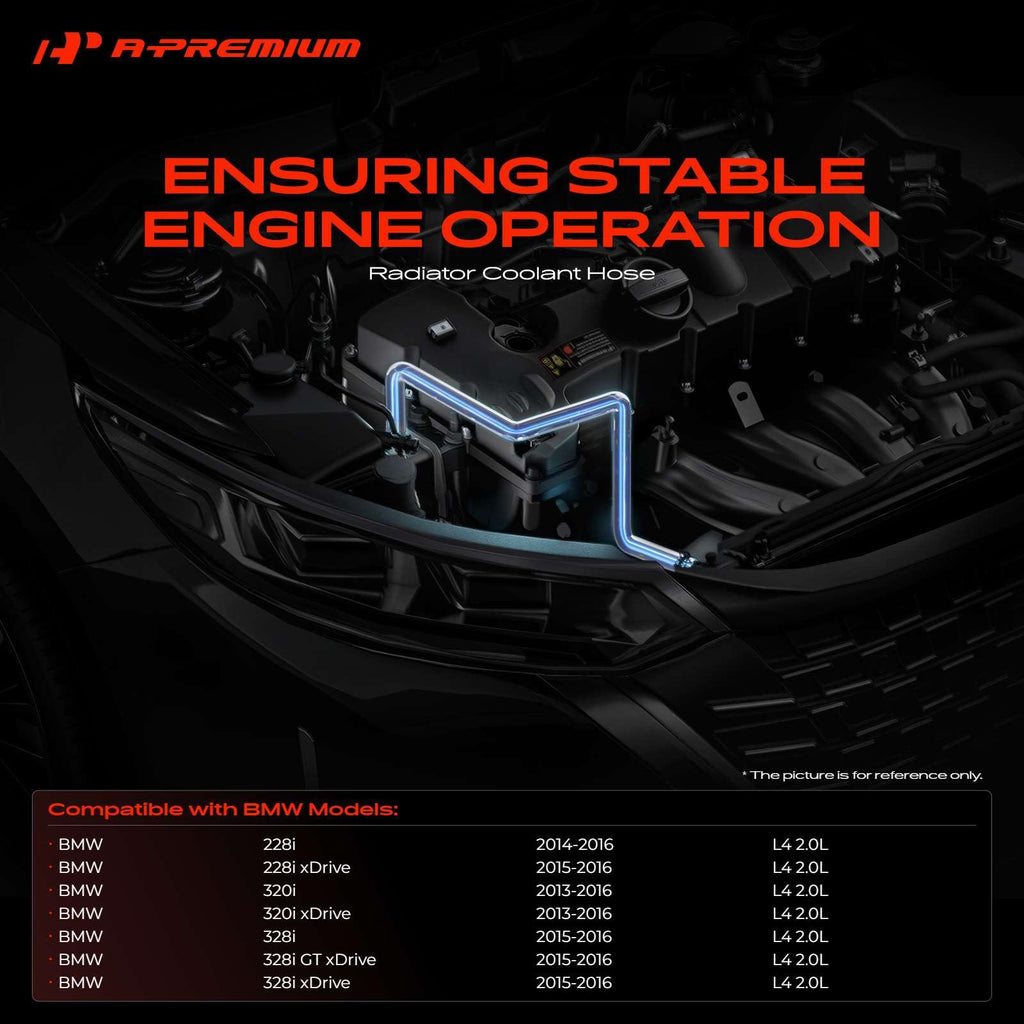 A-Premium Reservoir (Lower) Radiator Coolant Hose Compatible with BMW