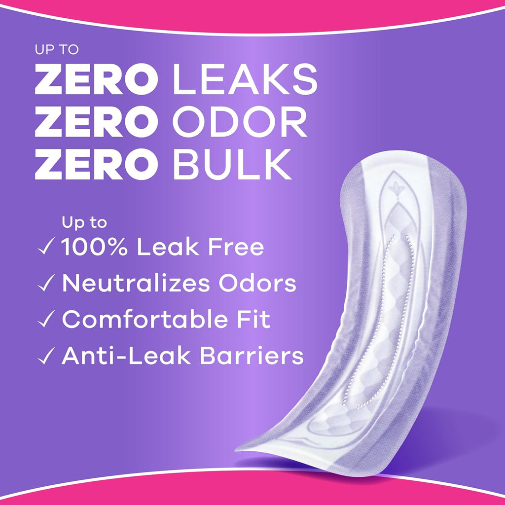 Adult Incontinence Pads for Women, Drier, 4 Drop Regular Length, Moderate Absorbency, Pads for Bladder Control