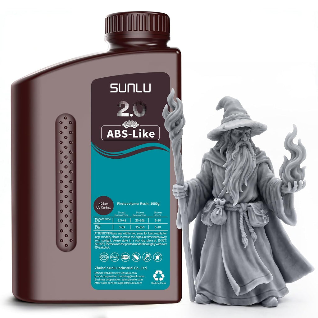 ABS-Like 3D Printer Resin 2.0, Smooth Matte Surface, Perfect for high-Detail Models, 405nm UV Photopolymer Resin