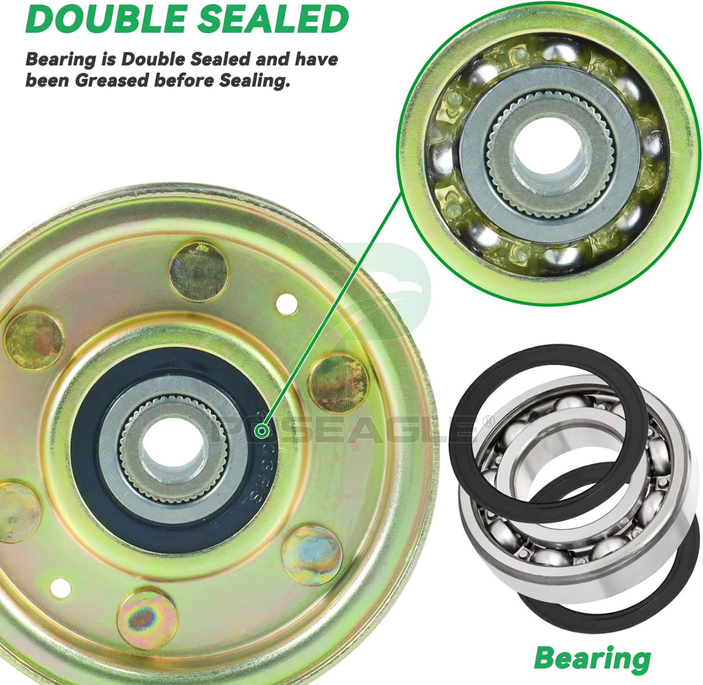 2 Pack 756-04224 Idler Pulley for Cub Cadet LT1050 LT1042 Tractors
