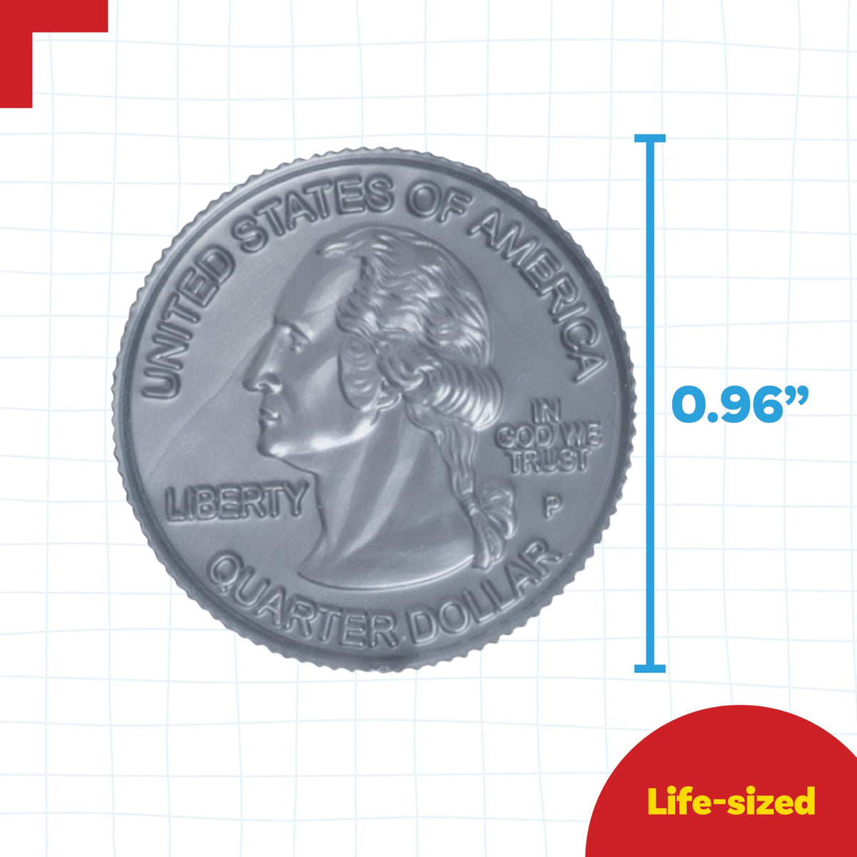 Play Quarters, Set of 100 Plastic Coins