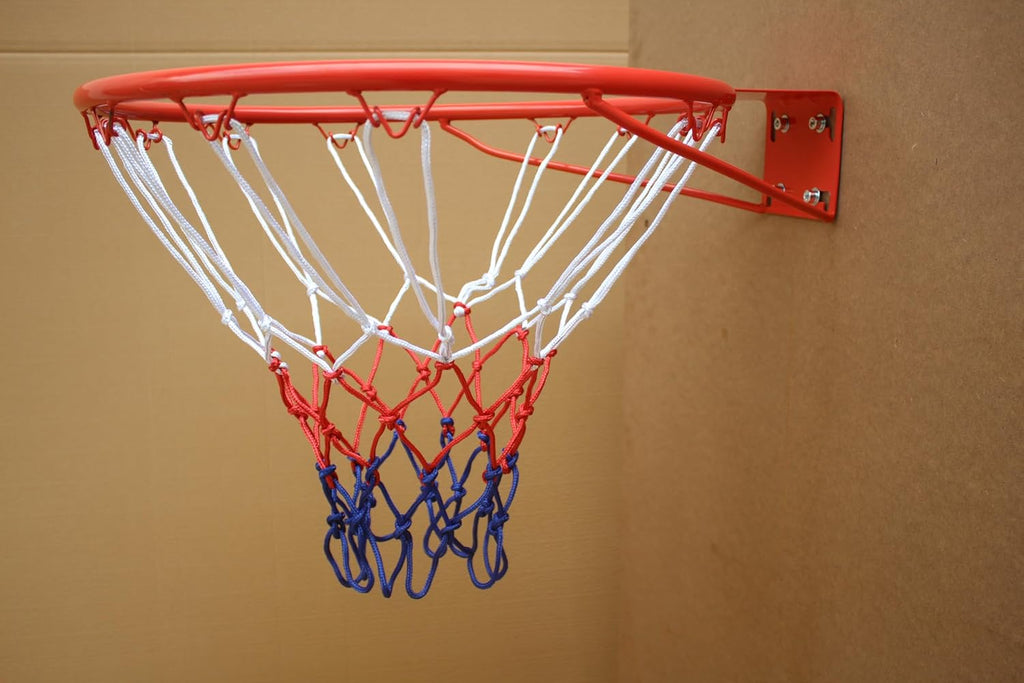 18 Inch Basketball Rim Replacement Wall Mounted Outdoor Basketball Hoop, Heavy Duty Solid Steel Basketball Hoop Rim