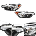 Halogen Headlight Semi Assembly Pair for 2014 2015 2016 Kia Forte Forte 5 No AFS Headlamp OE Replacement 92101A7200