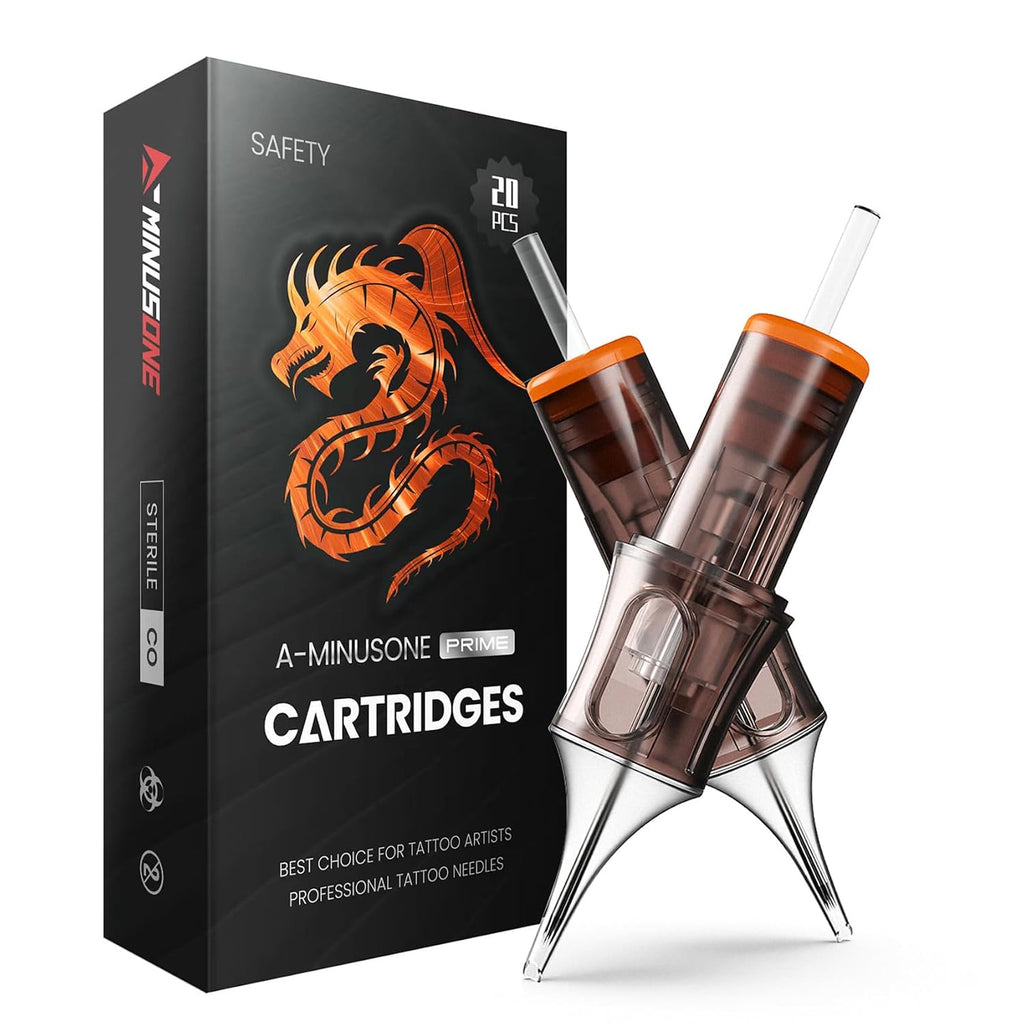 20 Pcs 1209RS Standard Disposable Tattoo Needle Cartridges - 20 Pack of Round Shader Needles with Membrane Safety