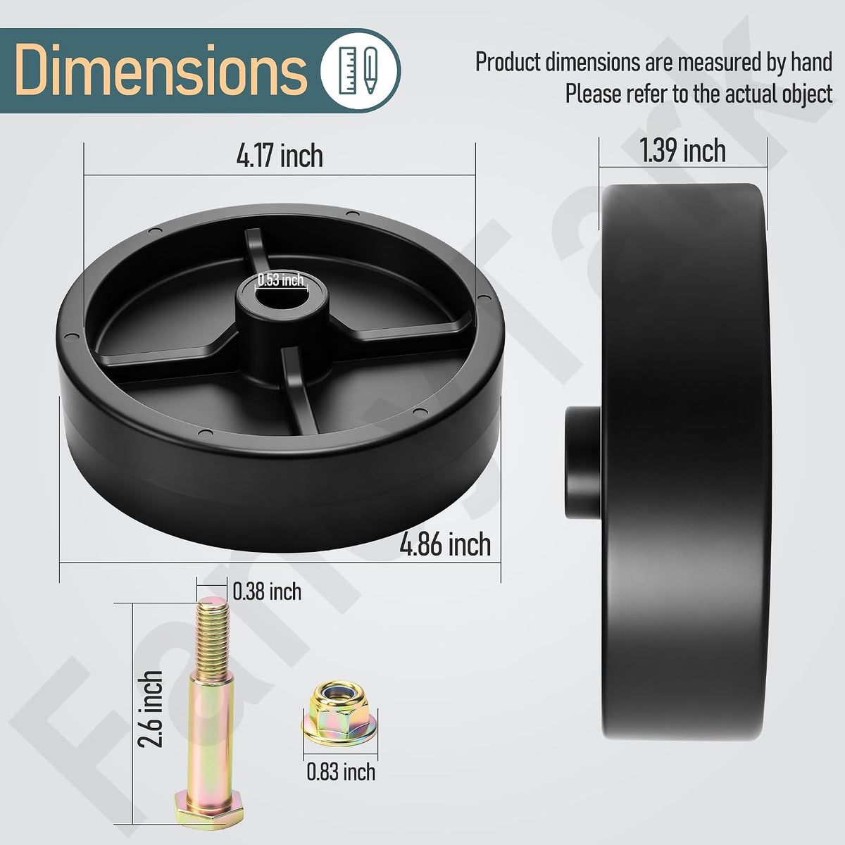 734-0973 Mower Deck Wheels Kit for 32" 38" 42" 44" 46" 48" Riding Mower
