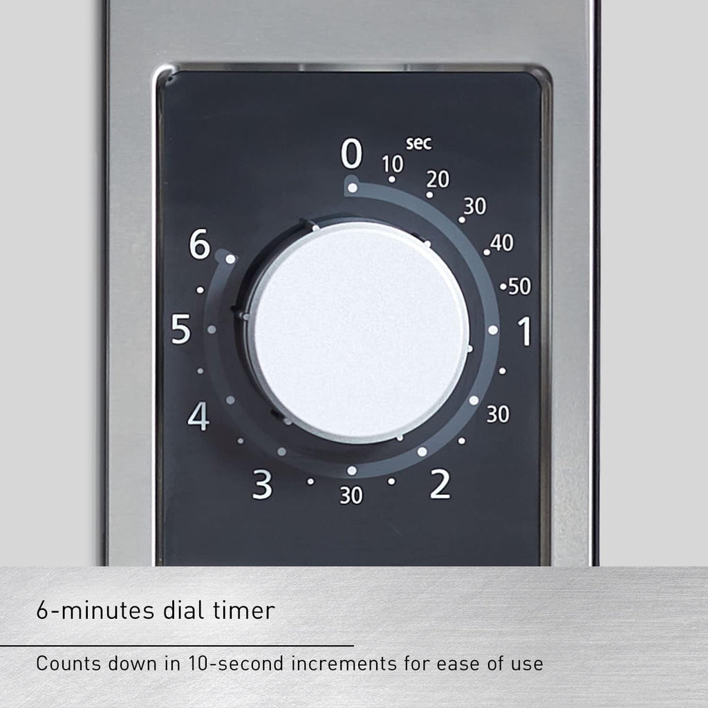 NE-1025F Compact Light-Duty Commercial Microwave Countertop Oven with 6-Minute Electronic Dial Control Timer, Bottom