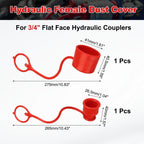 uxcell 1Set Hydraulic Coupler Dust Cap and Plug for 3/4"Flat Face Couplers