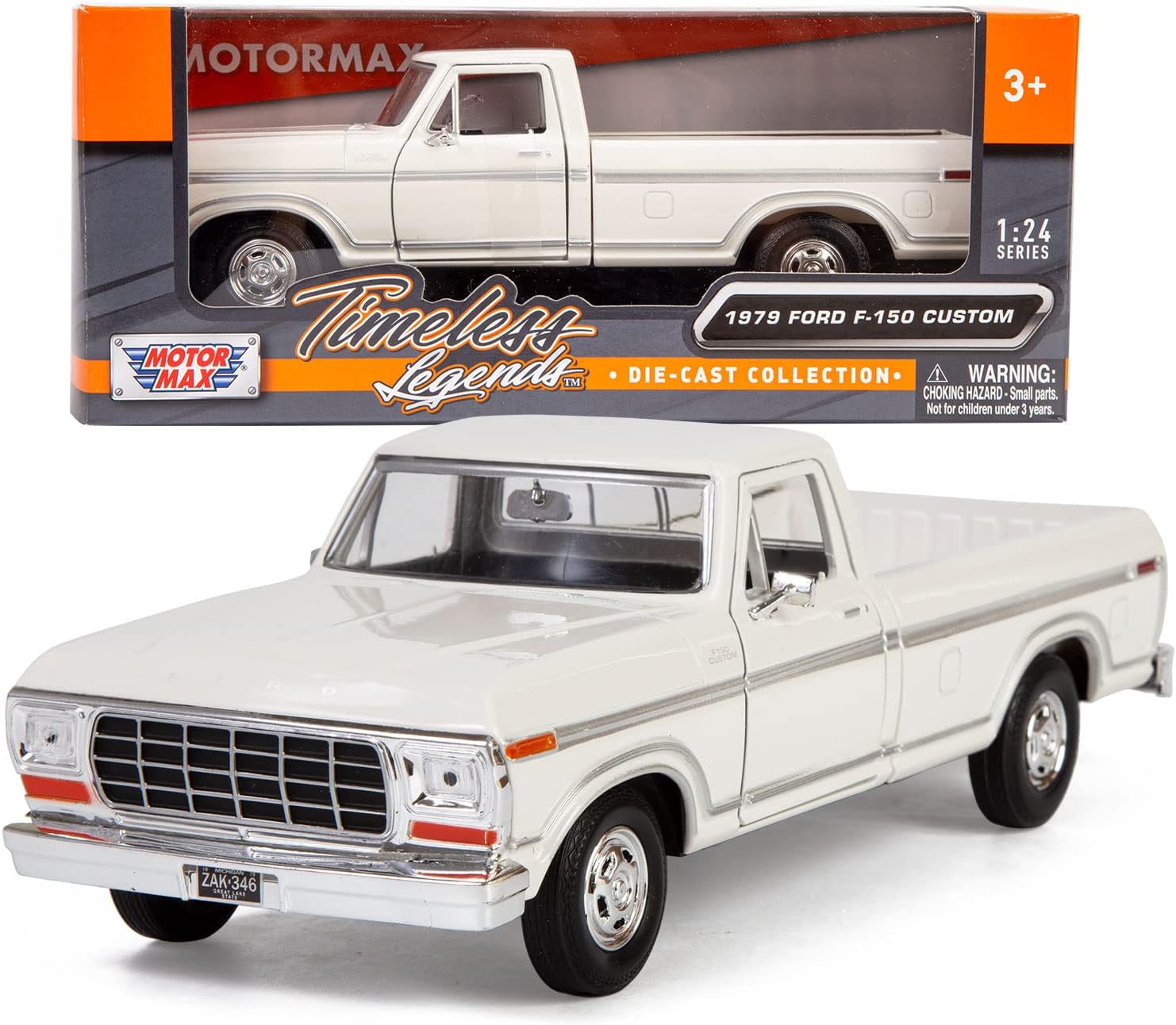 1979 Ford F-150 Pickup Classic F150 Pick Up Truck 1:24 Diecast Collectible Model Car White 79346 All Star Toys Exclusive