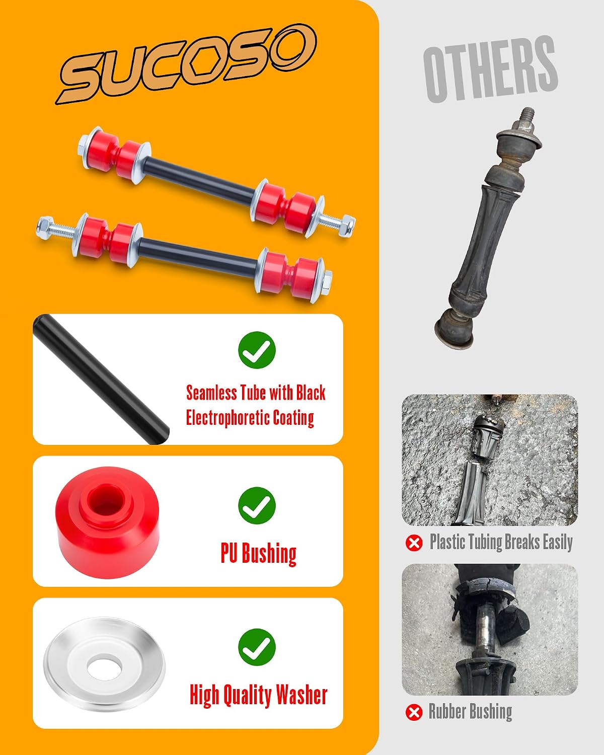 Sway Bar Link for 2007-2018 Chevy Silverado GMC Sierra 1500,Stabilizer Link