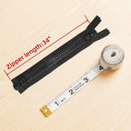 #10 34 Inch Large Two Way Separating Jacket Zipper for Sewing Black
