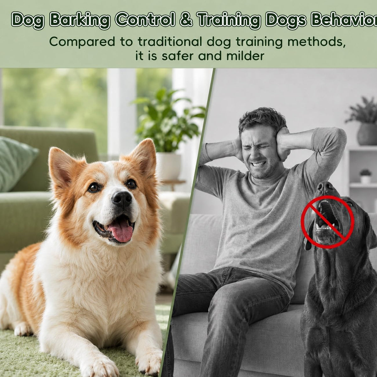 Ultrasonic Anti Barking Device for Dogs, No App, Instant Use, 33ft Range