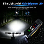 Bike Lights with Horn Remote Control, Digital Display Bicycle Headlight
