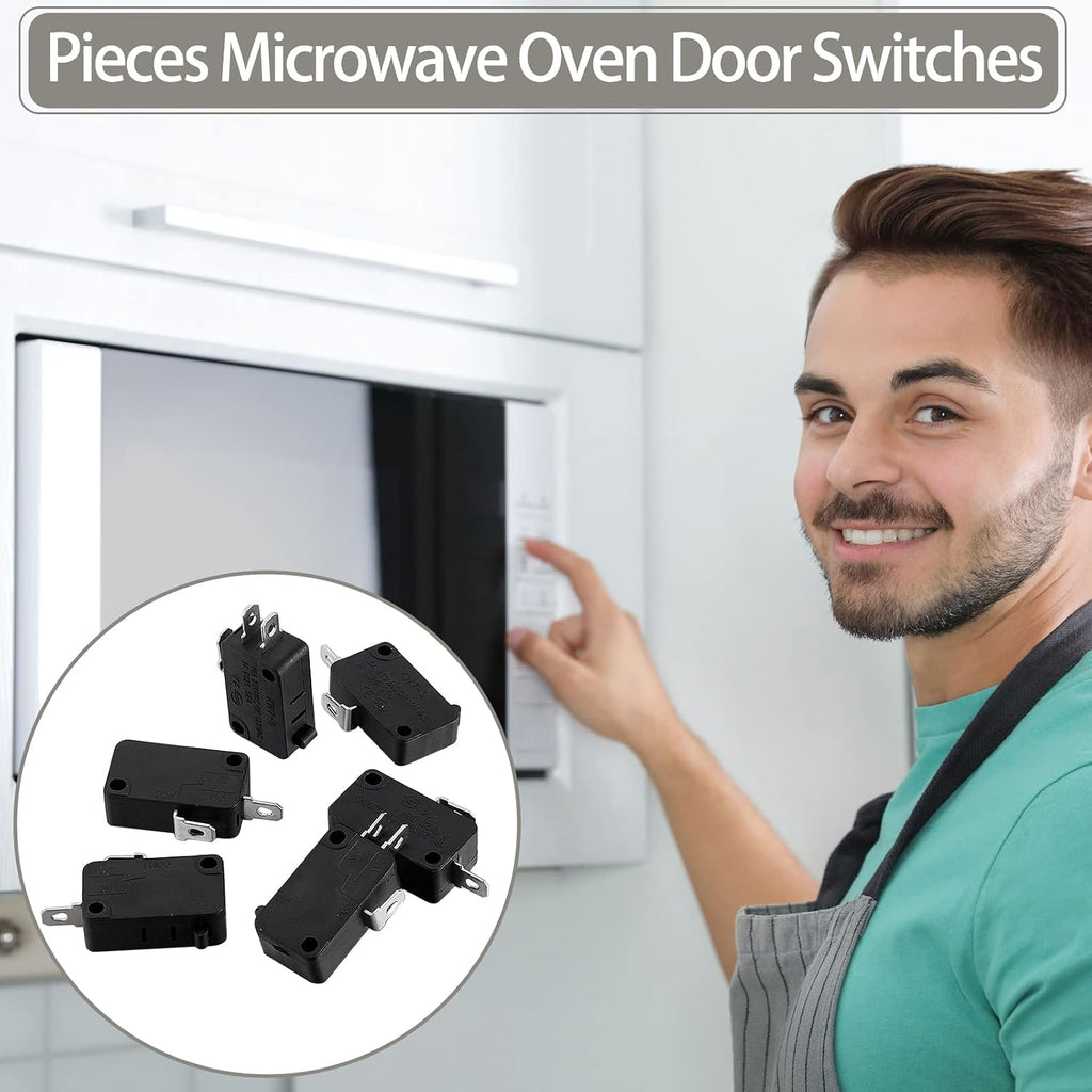 Weewooday 12 Pcs Microwave Oven Door Switch Replacement Part