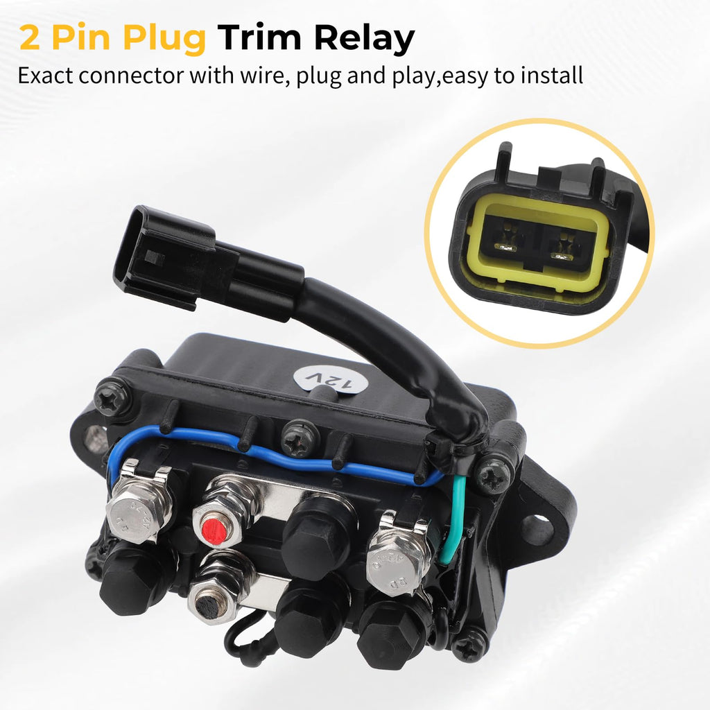 Tilt Trim Relay for Yamaha Outboard 4 Stroke Engine F20HP F25HP F30HP F40HP F50HP F60HP F70HP F75HP F80HP F90HP F100HP F125HP F165HP F175HP F200HP F225HP F250HP F275HP F300HP FL115HP 63P-81950-00-00