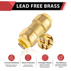 2piece EFIELD Push-Fit Fittings 3/4 Inch Straight Coupling