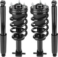 Front & Rear Strut Shock Assembly w/Coil Spring Compatible with Chevy Silverado 1500/ GMC Sierra 1500 2007-2013, Replace 139105 4345074, Left & Right, 4PCS