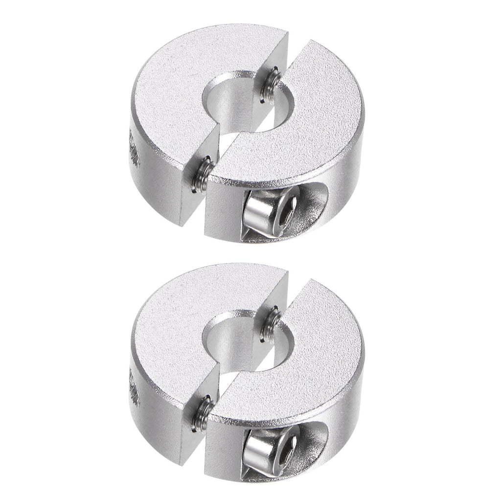 HARFINGTON 2pcs Double Split Shaft Collar for 8mm Shaft Set Screw Collars