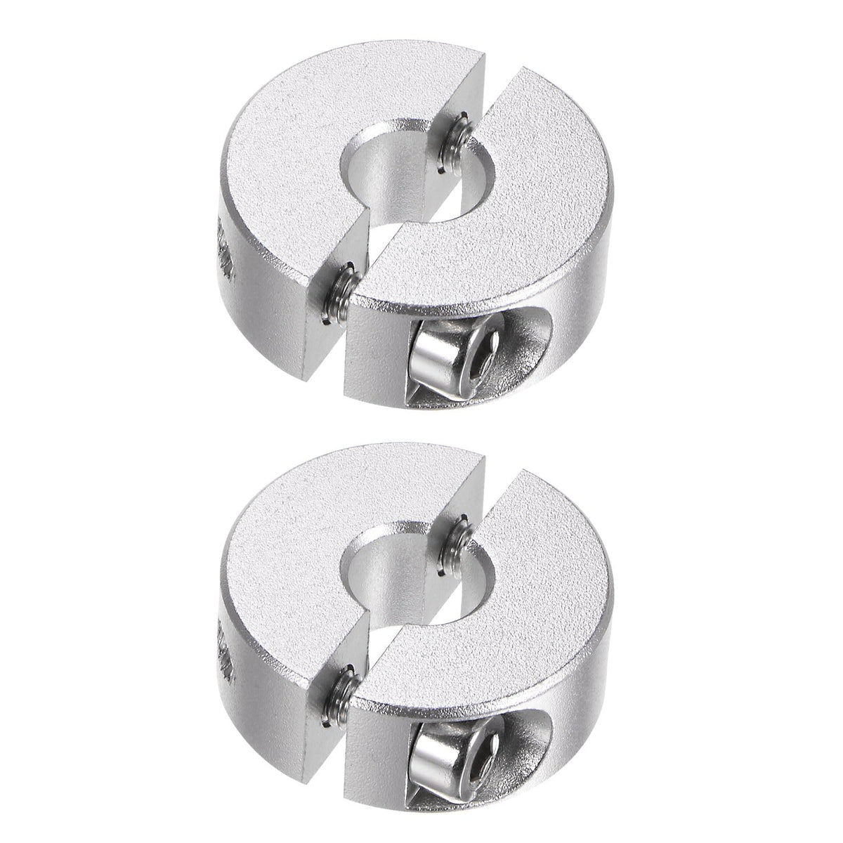 HARFINGTON 2pcs Double Split Shaft Collar for 8mm Shaft Set Screw Collars