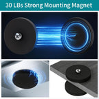 4PC Rubber Coated Mounting Magnets, Anti-Scratch, 30LBs Neodymium Magnet Base with M4 Threaded Studs, for Light Strip, Cameras, Tools and Machines, Outdoor