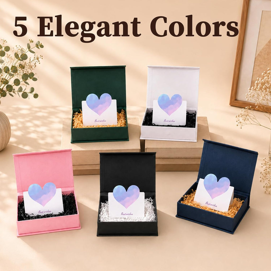 Magnetic Gift Boxes with Lids, 3‑Pack Black Small Gift Box