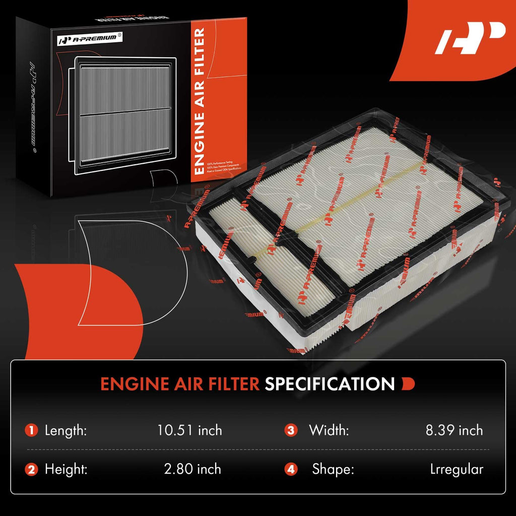 A-Premium Front Engine Air Filter Compatible with Audi