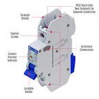 ControlGear Miniature Circuit Breaker 8A, 1-Pole D Curve, UL-489 Listed