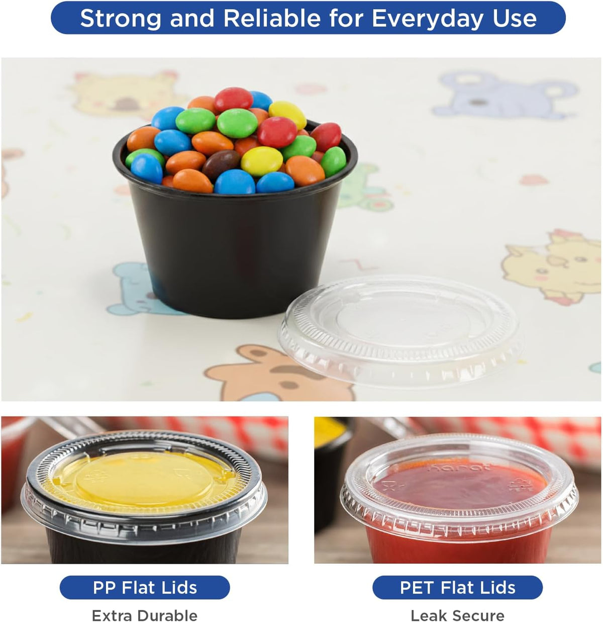 FP-P200-PP 2 oz. PP Portion Cups - Clear (Case of 2500)