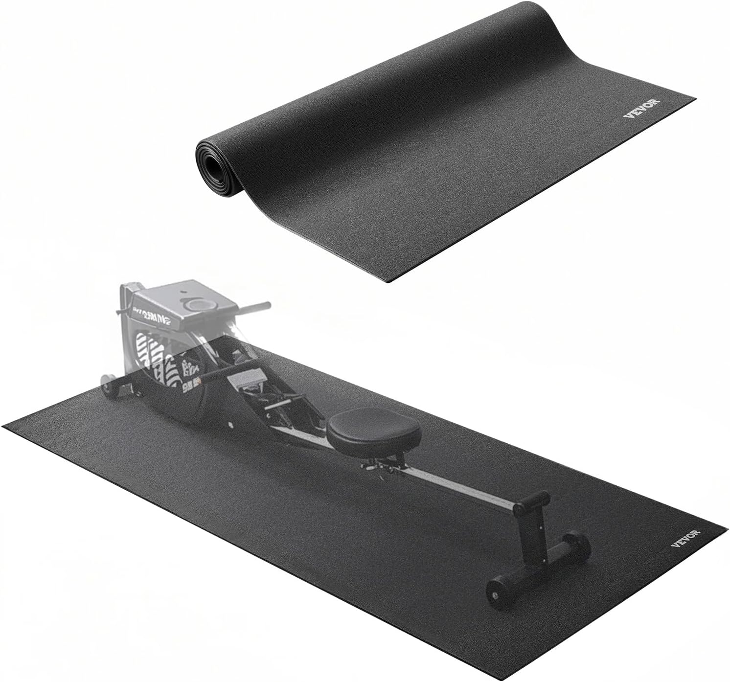Treadmill Mat for Carpet Floor, Exercise Equipment Mat for Treadmills, Stationary & Recumbent Bikes, High Density PVC