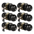 6 Pack Privacy Door Knob for Bathroom or Bedroom Door Knobs, Round Interior Door Knobs, Indoor Door Knob, Keyless