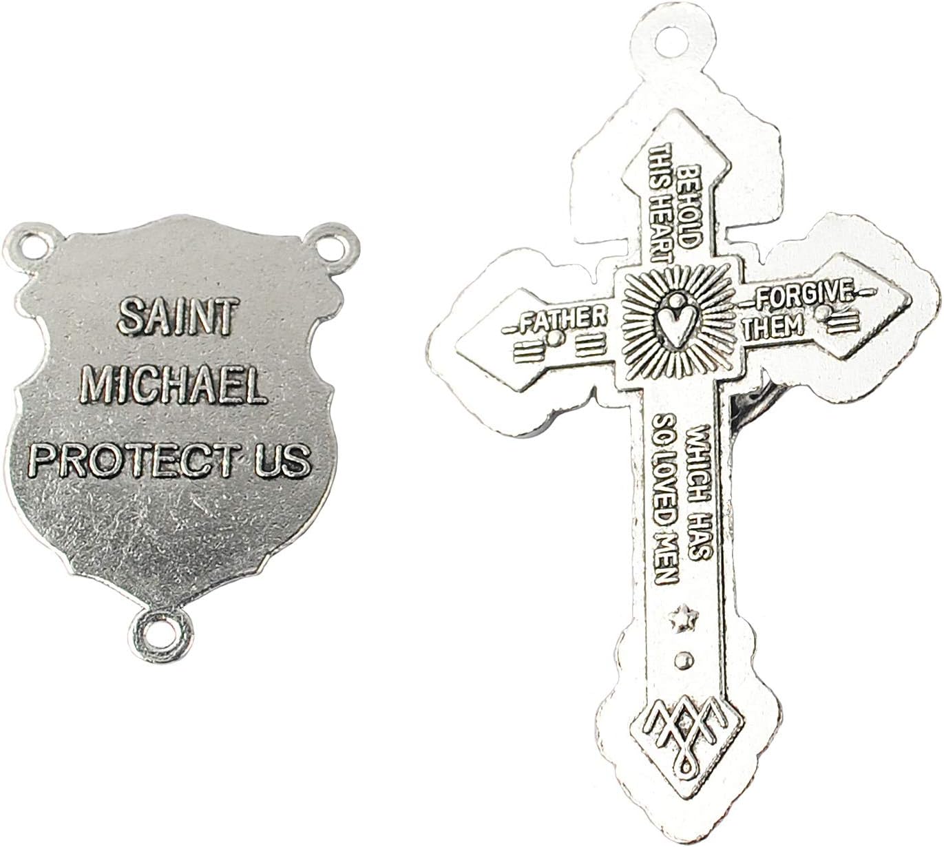 Rosary Making Pardon Crucifix Centerpiece St Michael Shield Medal