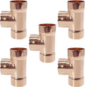 Joywayus 5 Pack Copper 3/4" C x C x C Sweat Solder Tee Pressure Fittings