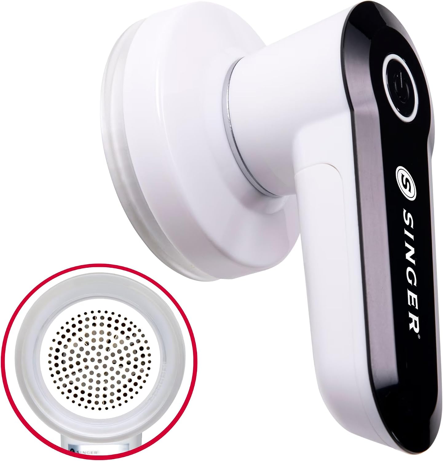 Compact & Portable Fabric Shaver and Lint Remover | Battery operated device, 3 stainless steel blades, detachable