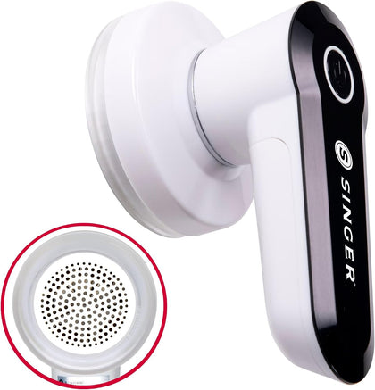 Compact & Portable Fabric Shaver and Lint Remover | Battery operated device, 3 stainless steel blades, detachable