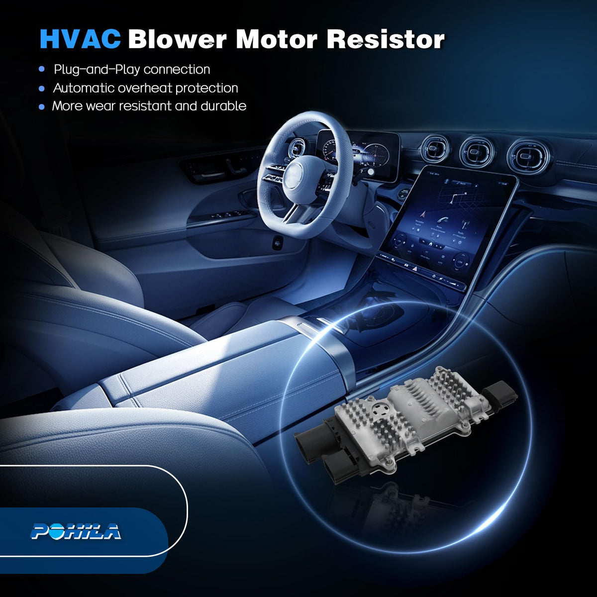 POHILA Engine Radiator Cooling Fan Control Module for Ford Flex 2009-2019