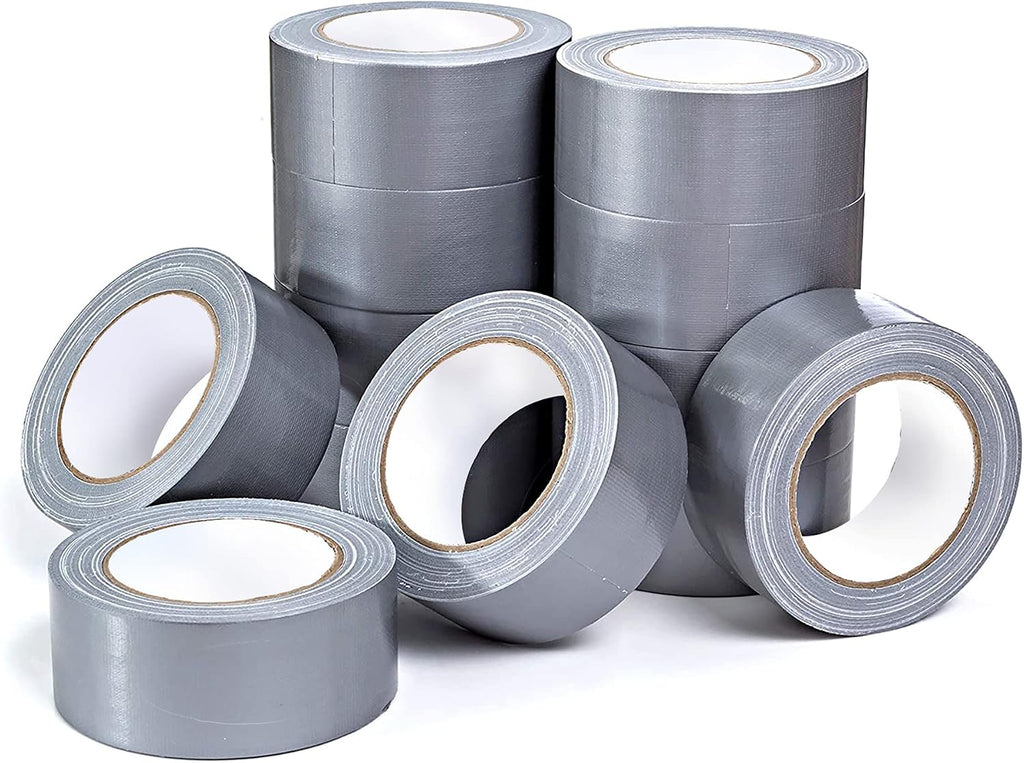 Silver Duct Tape, 1.88 in x 10 yd, 12-Pack