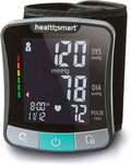 Digital Premium Wrist Blood Pressure Monitor with Cuff That Measures Pulse Heartbeat and High or Low BP, 120 Reading