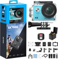EK7000 4K30FPS 20MP WiFi Action Camera with EIS Ultra HD 131FT Waterproof Underwater Camera Remote Control 4X Zoom