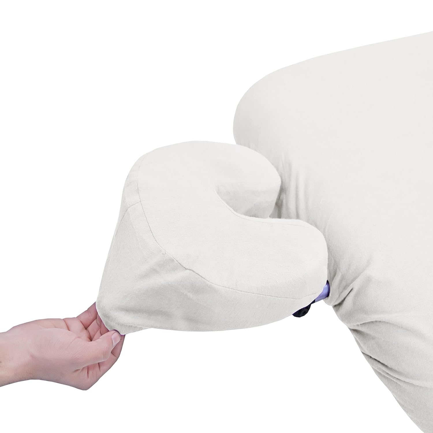 Face Cradle Covers for Massage Table (Pack of 4), 100% Cotton Flannel Massage Face Cradle Cover (White)