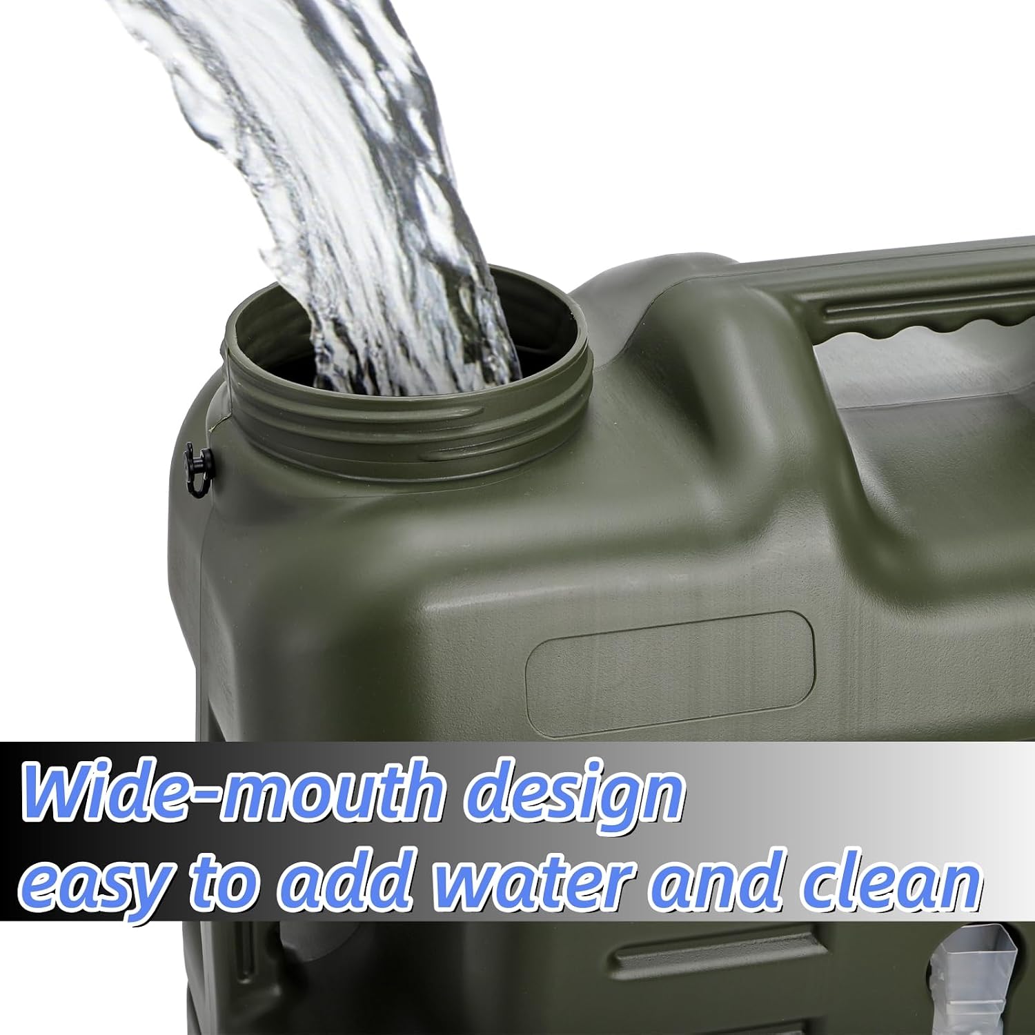 5 Gallon Water Container with Spigot, Portable Water Storage Jug for Camping, Sturdy Thick Water Storage Tank, BPA