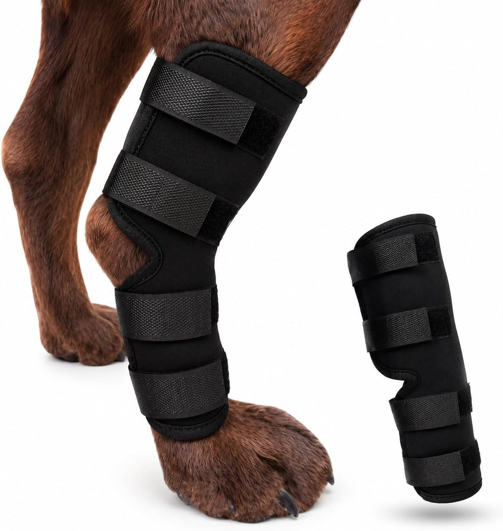 Dog Knee Brace for Hind Leg, Dog Hock Brace for Back Leg Support, Adjustable ACL CCL Brace for Dogs, Rear Leg Support