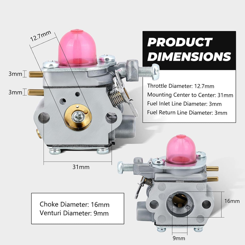 Dalom 753-06190 Carburetor for Troy Bilt TB22 TB22EC TB32EC WeedEater
