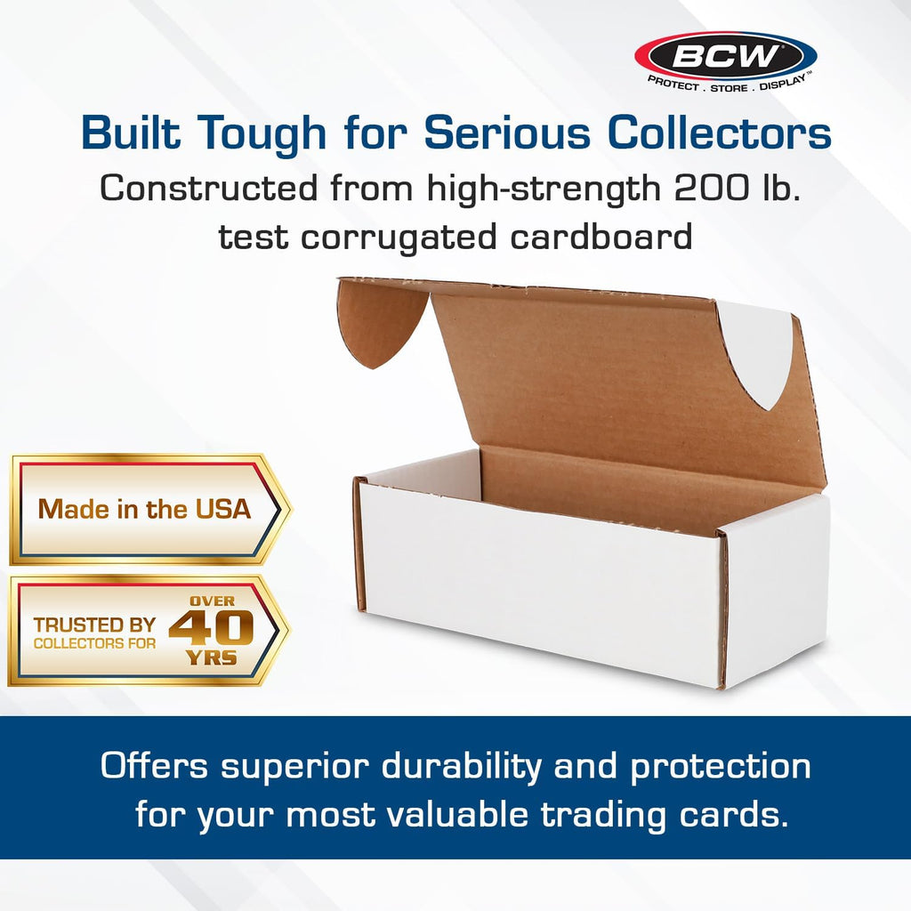 500 Count Cardboard Card Storage Box – 10 Pack | Bulk Trading Card Box for Sports & TCGs | Holds 450 Standard or 720