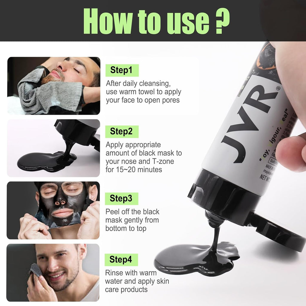 Peel Off Face Mask, Charcoal Peel Off Black Mask, Facial Mask for Surface Cleansing For Men & Women, All Skin Types